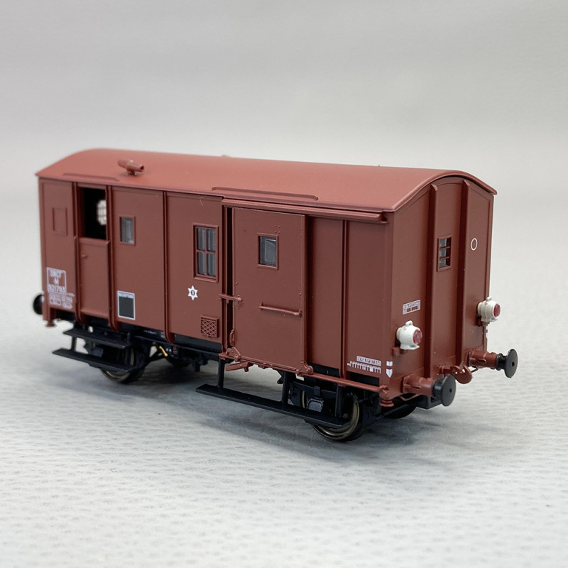 Fourgon D'éclairage G.P.M. SNCF échelle O – Vintage, Métal Blanc, éclairage Fonctionnel