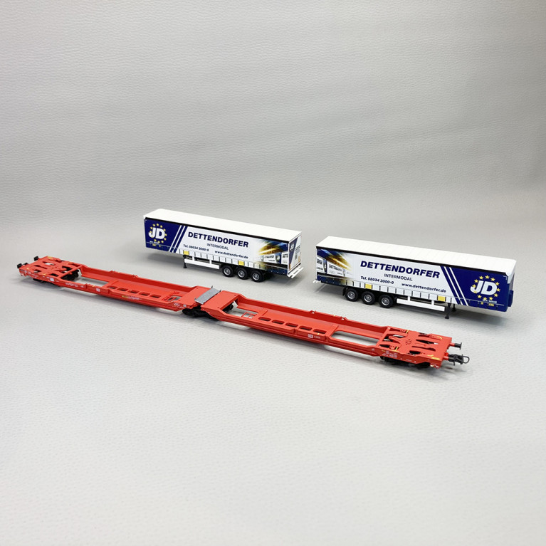 Wagon double poche articulé T3000e (738), DB AG, Ep VI - ROCO 77404 - HO 1/87
