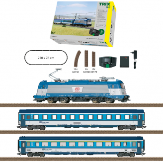 Coffret Locomotive 380, CD, 2 voitures, rails et centrale, Ep VI, Digital Son - TRIX 21505 - HO 1/87