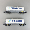 2 wagons silos Uacns, Holcim  Ep VI - ROCO 6600051 - HO 1/87