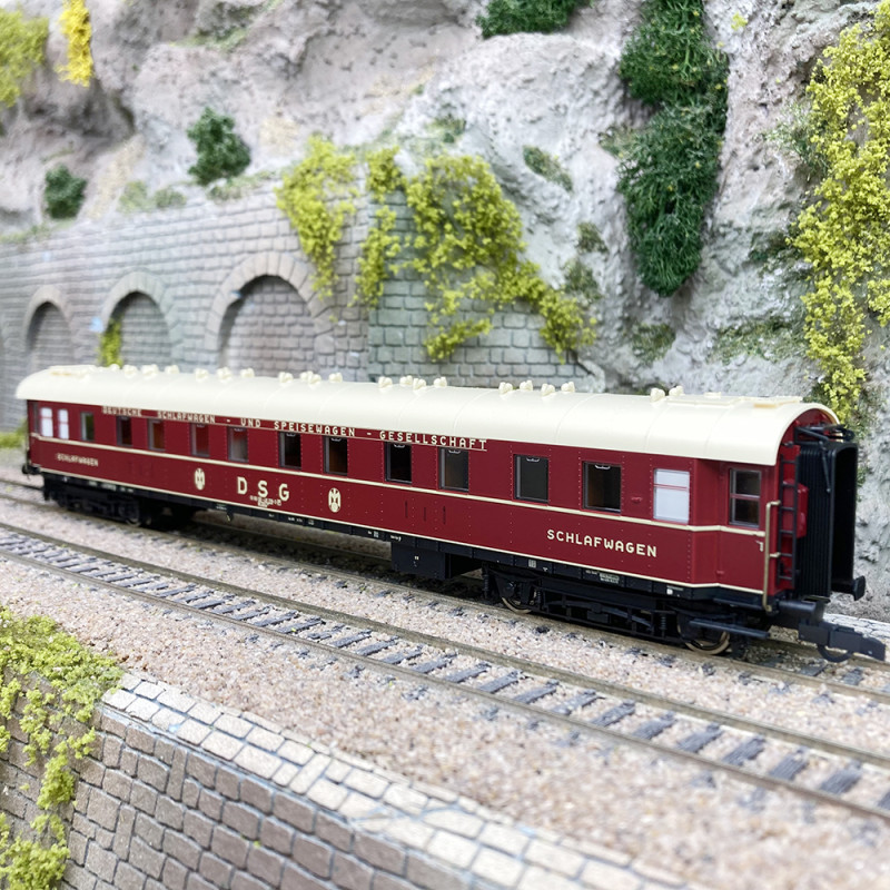 Voiture lits WLAB4üge, train Express, DSG, Ep IV - ROCO 74870 - HO 1/87