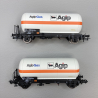 2 wagons citernes à gaz Zgkk, "Agipgas", FS, Ep IV - RIVAROSSI HR6620 - HO 1/87