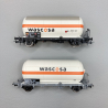 2 wagons citernes à gaz, "Wascosa", SBB, Ep V - RIVAROSSI HR6622 - HO 1/87