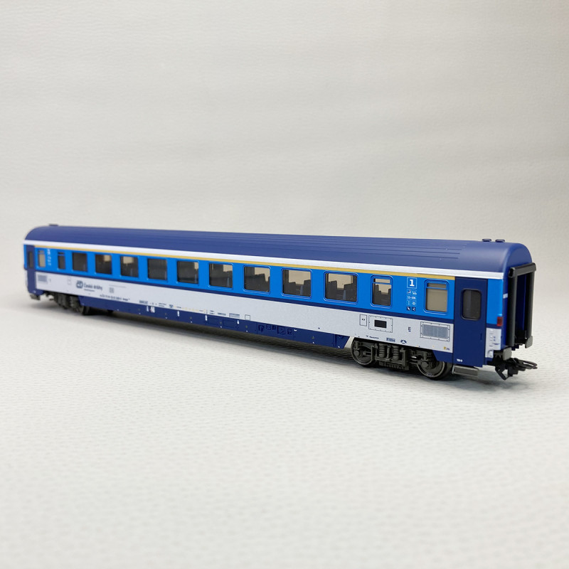 Voiture voyageurs 1CL, Apmz 143, livrée gris bleu, CD, EP VI - MARKLIN 43762 - HO 1/87