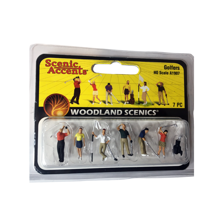 6 golfeurs + accessoires-HO 1/87-WOODLAND SCENICS A1907