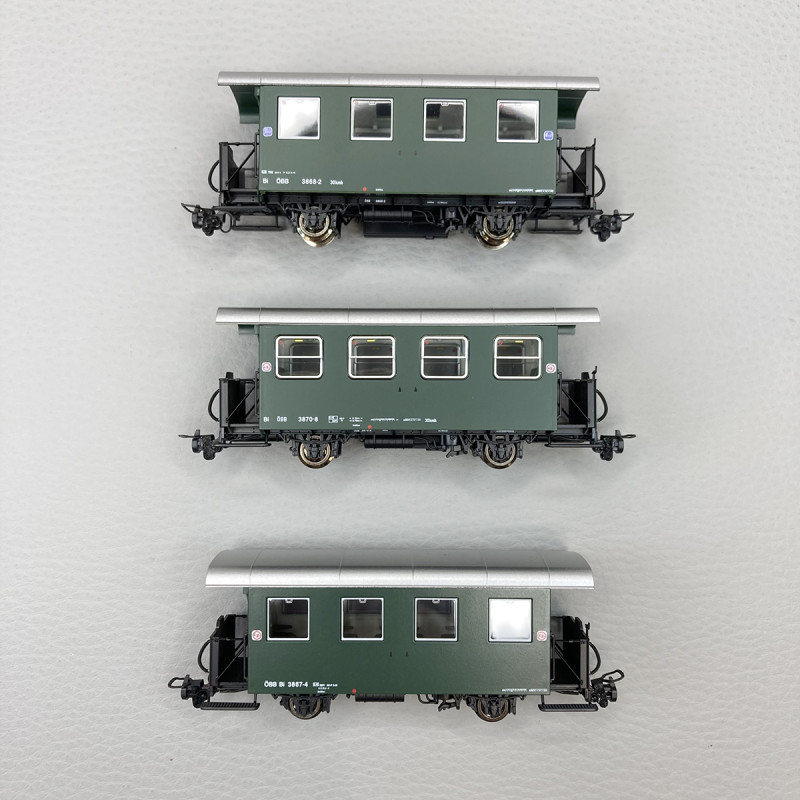 ROCO SET 2 Voitures De 2ème Classe Eurocity OBB Eurofima Livrée Rouge