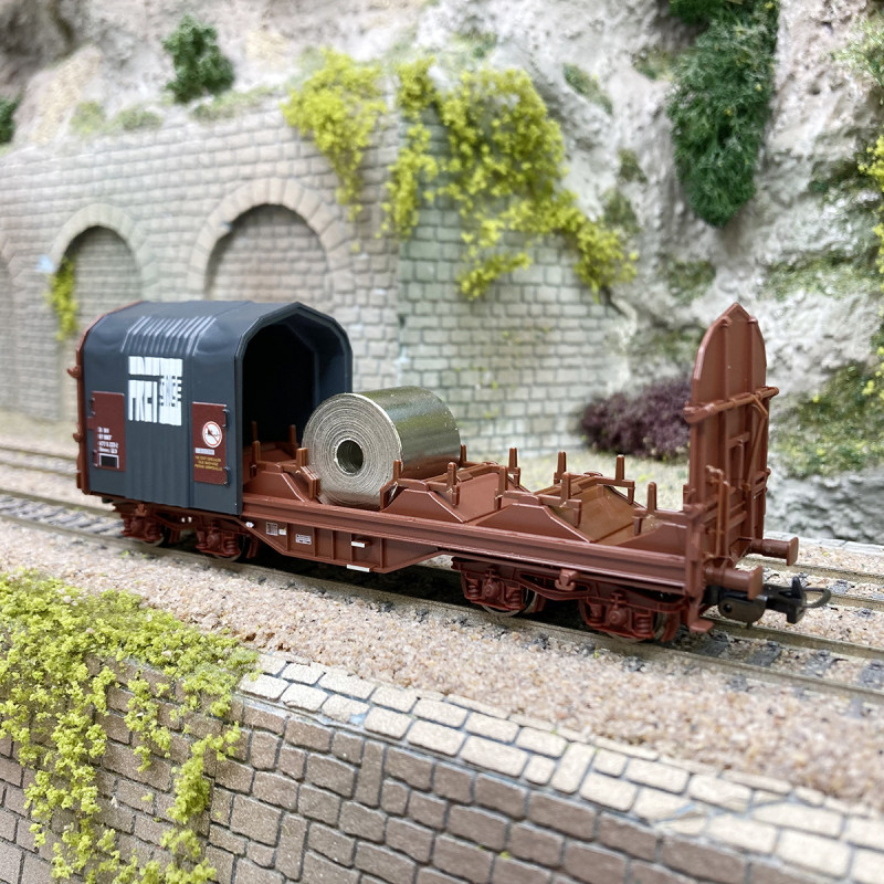 Wagon PIKO 54396 Ho Expert - Tank Avec Bâche Coulissante Shimmns Logserv DB époque V