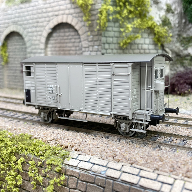 Wagon couvert K2, 2 essieux, SBB CFF, Ep II - BRAWA 47899 - HO 1/87