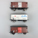 3 wagons couvert K2, 2 essieux, "JURA, Emmi, et Kambly", SBB CFF, Ep III - BRAWA 50872 - HO 1/87