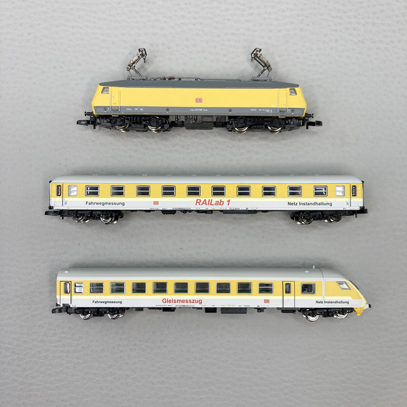 Train de mesure, locomotive BR 120, wagon mesure + voiture pilote, DB, Ep VI - MARKLIN 81528 - Z 1/220