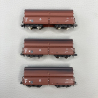 3 wagons trémies type Kkt-62, à bogies, DB, Ep III - MINITRIX 18270 - N 1/160