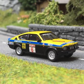 Opel Kadett C GT/E n°3 Rallye Elba, Jaune et Bleu - Brekina 20404 - 1/87