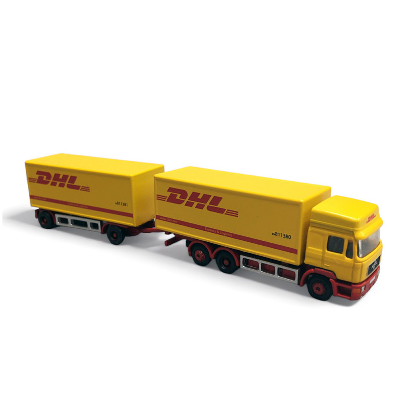 Camion Remorque MAN F90, DHL, Jaune - MINIS LC4607 - N 1/160