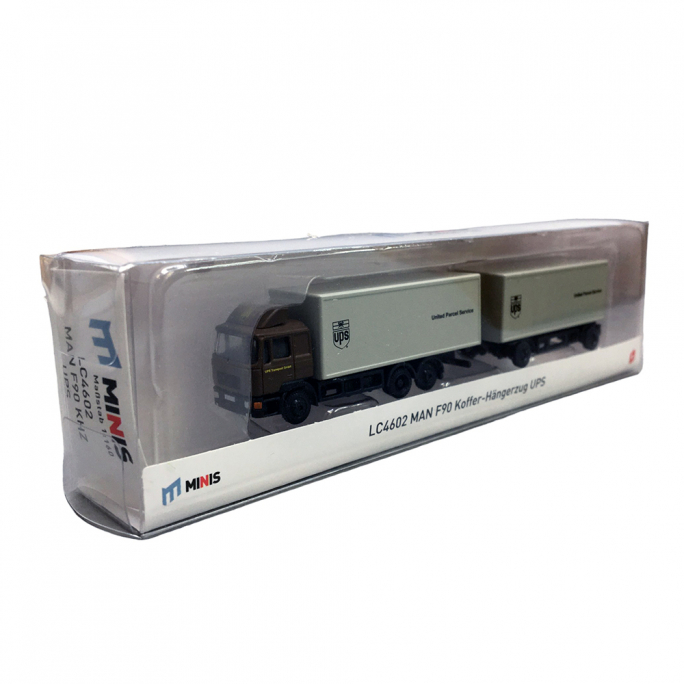 Camion Remorque MAN F90, UPS, Gris - MINIS LC4602 - N 1/160