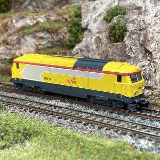 Locomotive diesel BB 667575, INFRA, SNCF, Ep VI, Digital son - MINITRIX 16707 - N 1/160