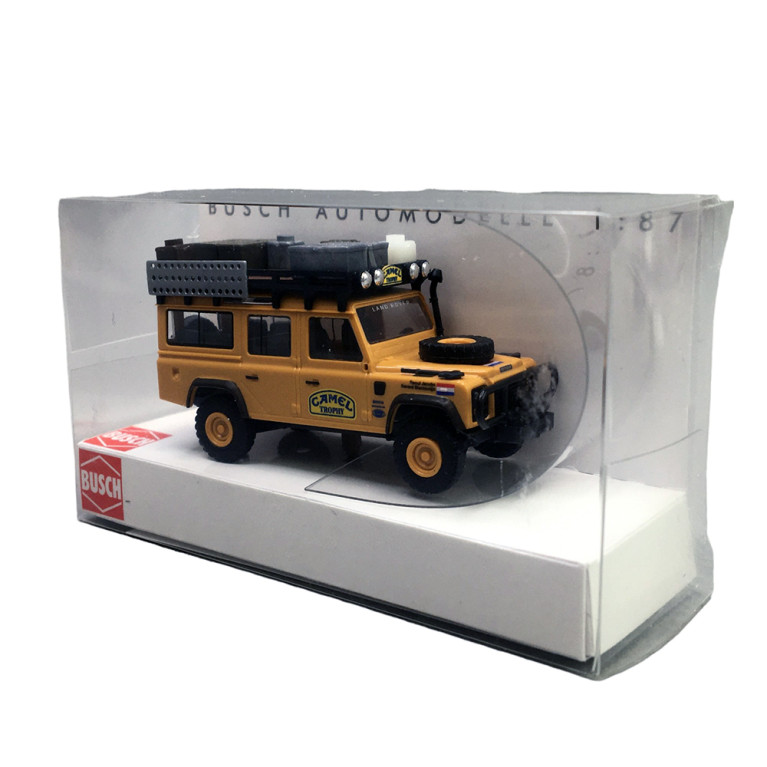 Land Rover Defender, Camel Trophy 1989 - BUSCH 50329 - HO 1/87