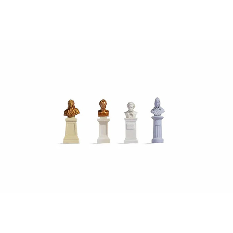 4 Statues Bustes - NOCH 14838 - HO 1/87