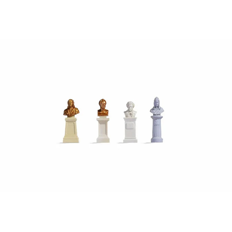 4 Statues Bustes - NOCH 14838 - HO 1/87