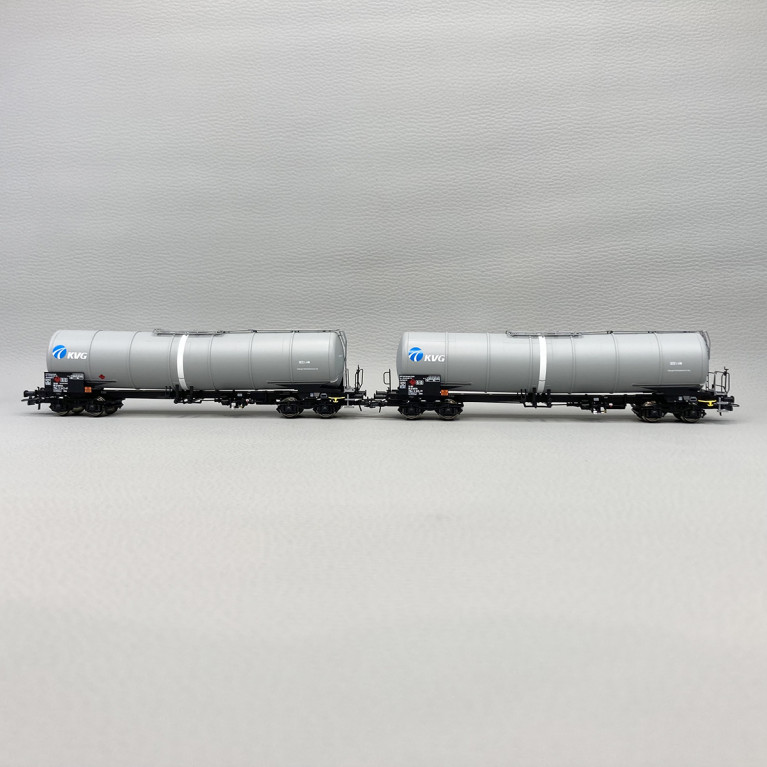 2 wagons citernes coudées, "KGV", GATX, Ep VI - ROCO 77346.A - HO 1/87