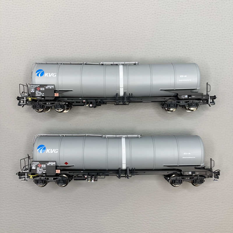 2 wagons citernes coudées, "KGV", GATX, Ep VI - ROCO 77346.A - HO 1/87