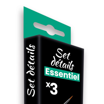 Set de démarrage détails, 3 pinceaux - PRINCE AUGUST CPE2