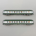 2 voitures couchettes UIC Y, B9C9x, livrée C160, logo encadré jaune, SNCF, Ep IV - REE NW-191 - N 1/160