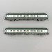 2 voitures couchettes UIC Y, B9C9x, livrée C160, logo encadré jaune, SNCF, Ep IV - REE NW-191 - N 1/160