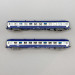 2 voitures couchettes UIC Y, B9C9x, livrée TEN, logo Nouille, SNCF, Ep V - REE NW-193 - N 1/160
