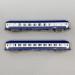 2 voitures couchettes UIC Y, B9C9x, livrée TEN, logo Casquette, SNCF, Ep V - REE NW-195 - N 1/160