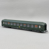 Voiture couchettes UIC Y, B9C9x, vert Celtique, logo encadré jaune, SNCF, Ep IV - REE NW-212 - N 1/160