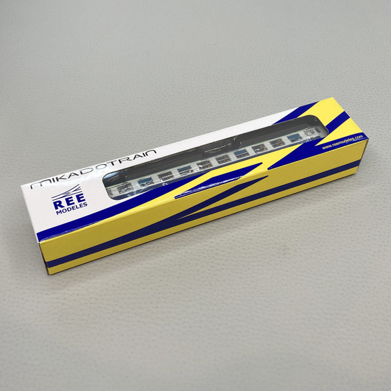 Voiture couchettes UIC Y, B9C9x, livrée TEN, logo Casquette, SNCF, Ep V - REE NW-220 - N 1/160