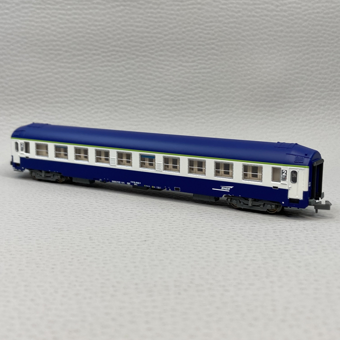 Voiture couchettes UIC Y, B9C9x, livrée TEN, logo Casquette, SNCF, Ep V - REE NW-220 - N 1/160