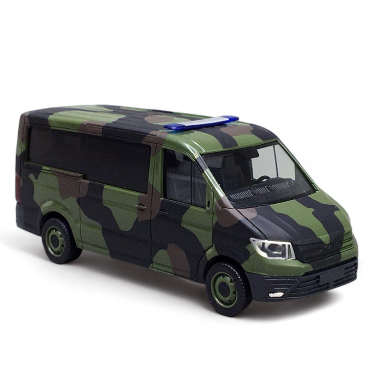 MAN TGE Bus à toit plat "Forces Allemades", Camouflage - Herpa 700825 - 1/87