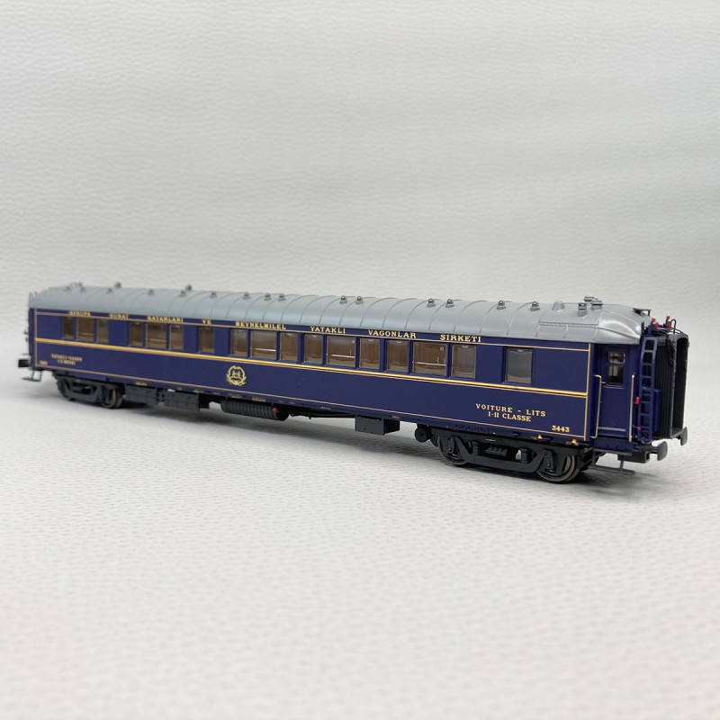 Voiture WL STU, Bleue, Livrée 1956, CIWL, Châssis Court, Toit Normal Monogramme Gerance Dsb