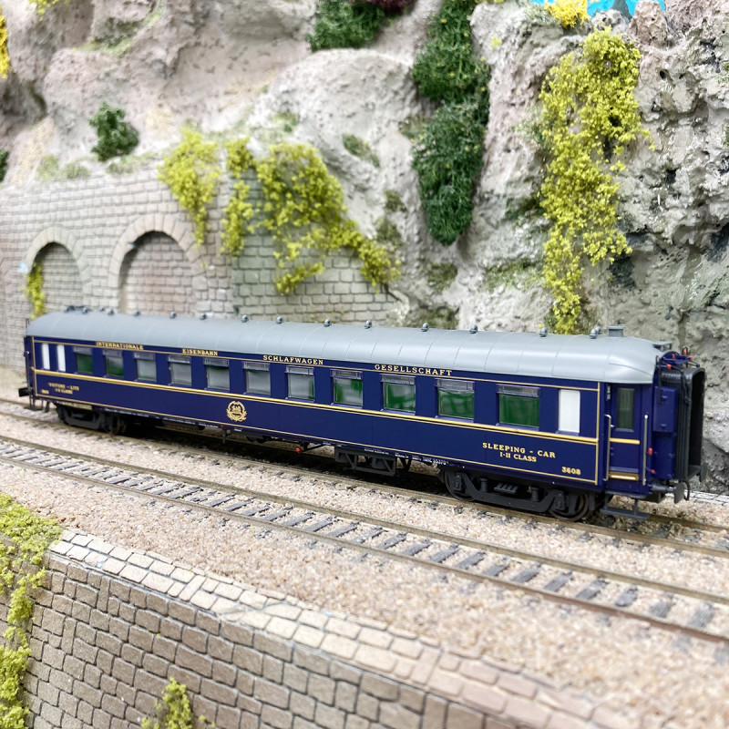 Voiture Miniature Train Lit SMCF Années 1950 Bleue ZAMAC - Modèle Neuf France