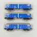 3 wagons tombereaux Eamnos, "NACCO" logo Carmillon, SNCF, Ep VI - ARNOLD HN6602 - N 1/160