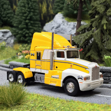 Tracteur Kenworth T 600, Jaune - Brekina 85927 - 1/87