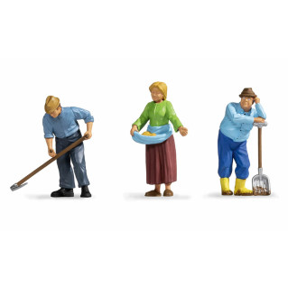 3 Ouvriers Du Bâtiment - Figurines Noch 17330 - Échelle G 1/22.5 - Neuf