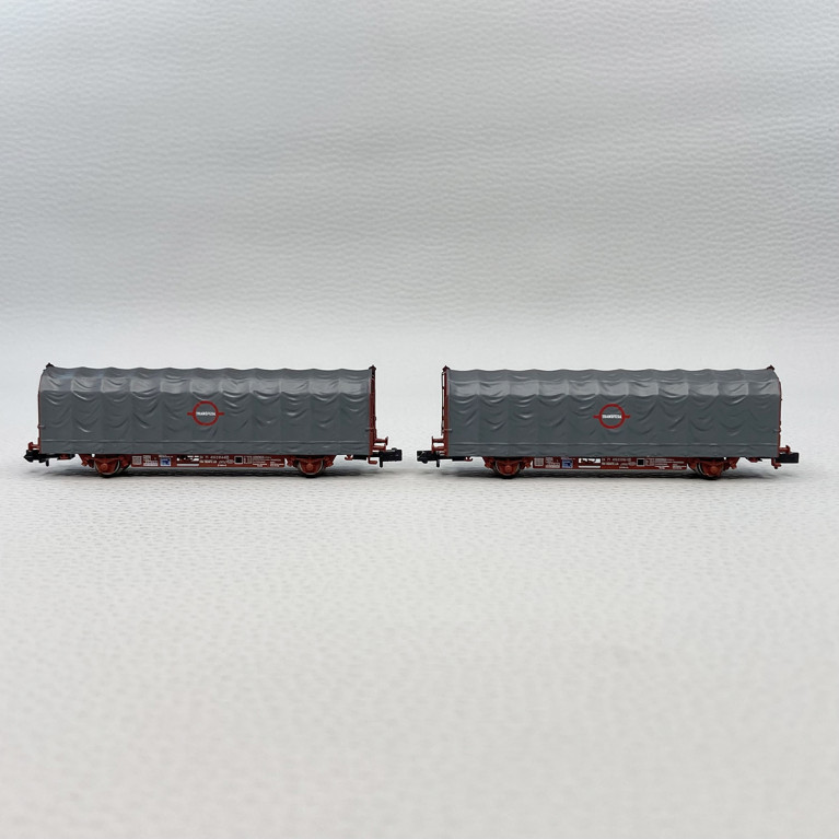 2 wagons bâchés Lis, "Transfesa", RENFE, Ep IV - ARNOLD HN6695 - N 1/160