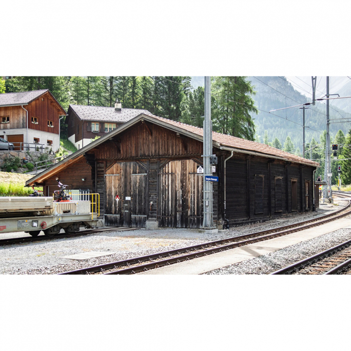 Hangar à locomotives Bergün - NOCH 63025 - N 1/160