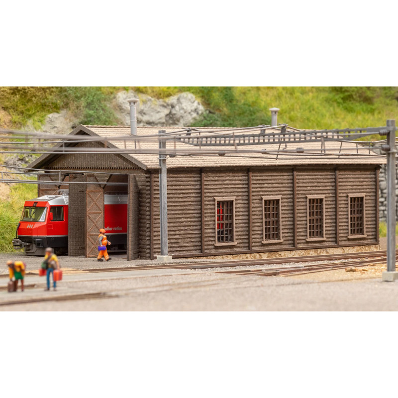 Remise Pour Locomotives Auhagen 14470 – Maquette En Briques Et Colombages (échelle N 1/160)