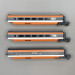 3 voitures TGV Sud Est, bar, "inauguration Paris-Lyon 1981", Sncf, Ep IV - JOUEF HJ2414 - HO 1/87