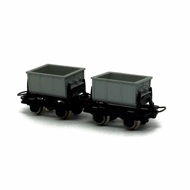 2 wagonnets de mine  -HOe-1/87-ROCO 34601