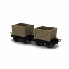2 wagonnets de mine  -HOe-1/87-ROCO 34603