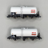 2 wagons Uh, 3 essieux, "AVIA", SNCF, Ep IV - ARNOLD HN6676 - N 1/160