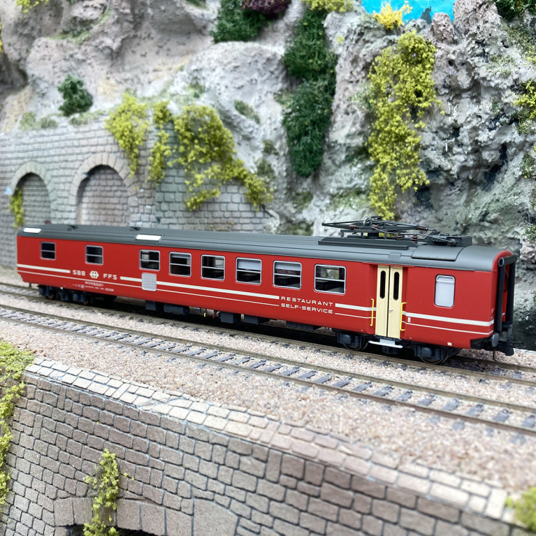 Voiture restaurant EW I WR (restaurant self-services), SBB FFS CFF, Ep IVb - LSMODELS 47262DC - HO 1/87