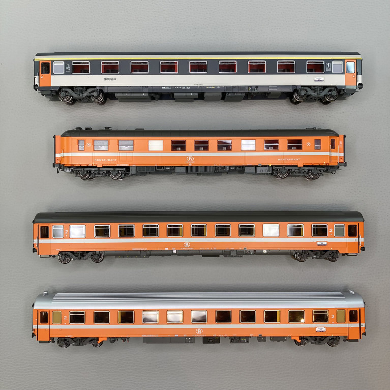Rame 7 voitures, train Express "Vauban", SNCF, SNCB, Ep IV - LSMODELS MW2007 - HO 1/87