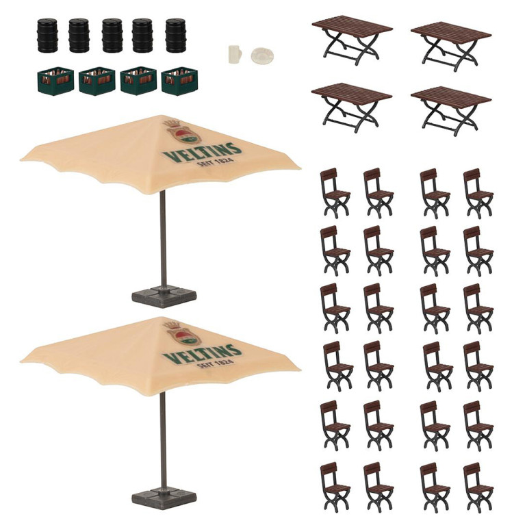 Set de jardin de bière Veltins, époque IV - FALLER 180437 - HO 1/87