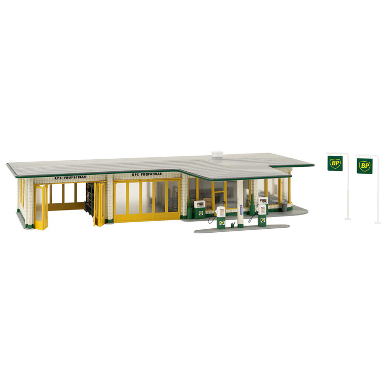 Grande station-service BP, époque III - FALLER 130592 - HO 1/87