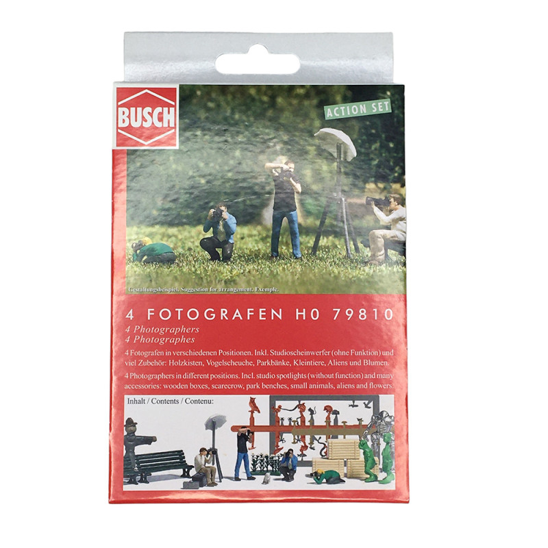 4 photographes - BUSCH 79810 - HO 1/87